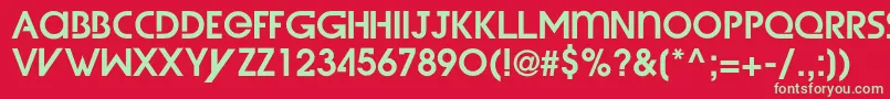 フォントWetDreamzDemi – 赤い背景に緑の文字