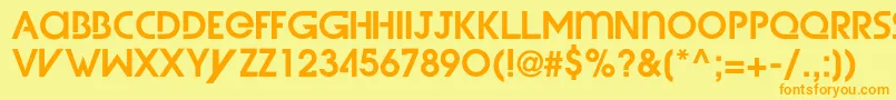 WetDreamzDemi Font – Orange Fonts on Yellow Background