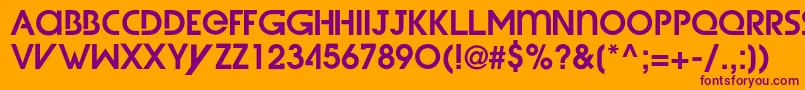WetDreamzDemi Font – Purple Fonts on Orange Background