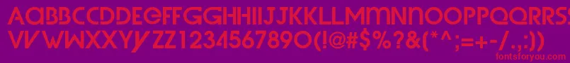 WetDreamzDemi Font – Red Fonts on Purple Background