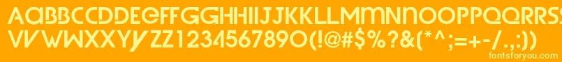 WetDreamzDemi Font – Yellow Fonts on Orange Background