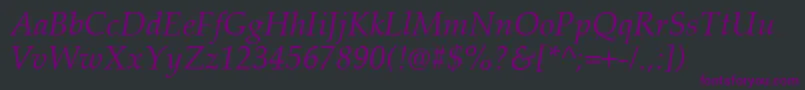 PalatinoLinotypeРљСѓСЂСЃРёРІ Font – Purple Fonts on Black Background
