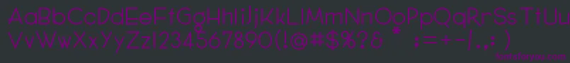 フォントGordonHeights – 黒い背景に紫のフォント
