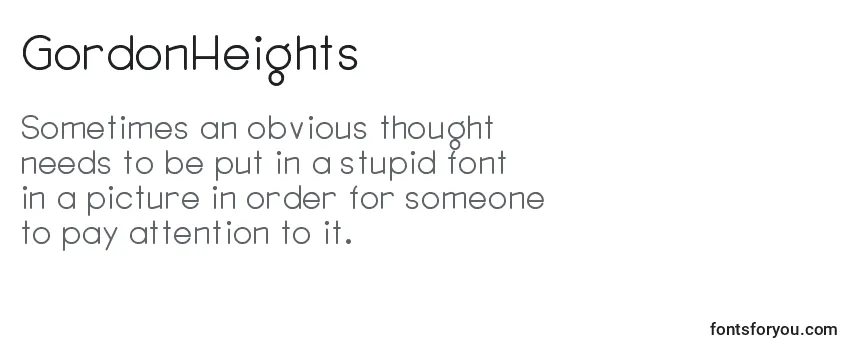 Review of the GordonHeights Font
