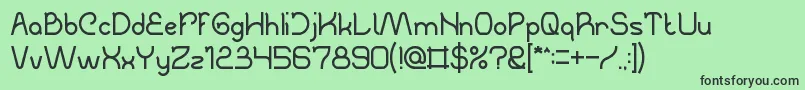 TheCreation Font – Black Fonts on Green Background