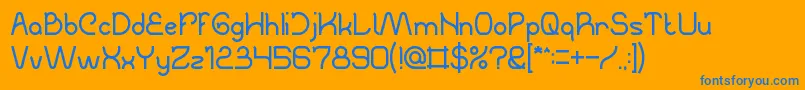 TheCreation Font – Blue Fonts on Orange Background