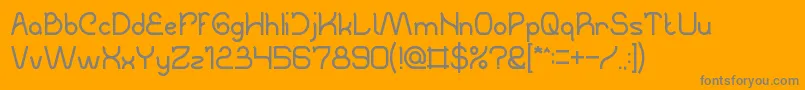TheCreation Font – Gray Fonts on Orange Background