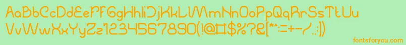 TheCreation Font – Orange Fonts on Green Background