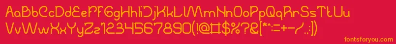 TheCreation Font – Orange Fonts on Red Background