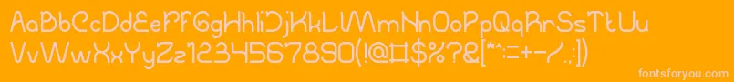 TheCreation Font – Pink Fonts on Orange Background