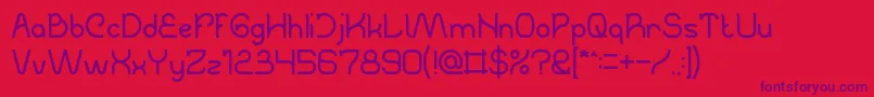 TheCreation Font – Purple Fonts on Red Background