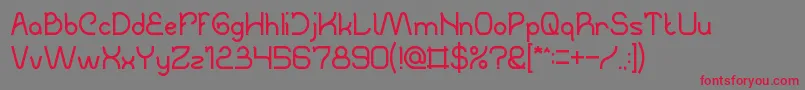 TheCreation Font – Red Fonts on Gray Background
