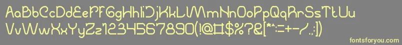 TheCreation Font – Yellow Fonts on Gray Background
