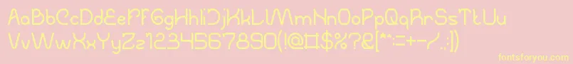 TheCreation Font – Yellow Fonts on Pink Background