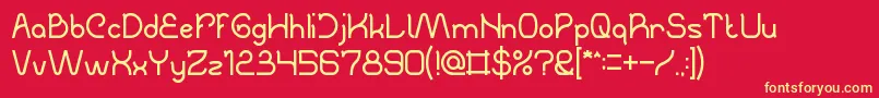 TheCreation Font – Yellow Fonts on Red Background