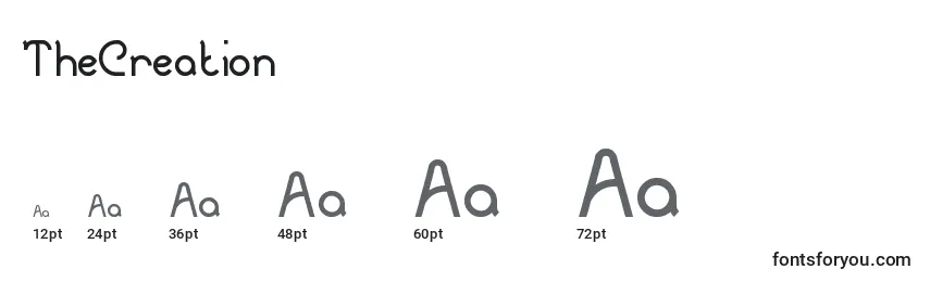 TheCreation Font Sizes