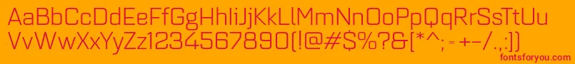 Quarcaextbook Font – Red Fonts on Orange Background