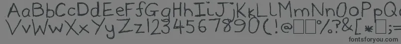 フォントLostAndFound – 黒い文字の灰色の背景