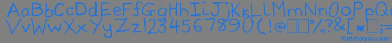 LostAndFound Font – Blue Fonts on Gray Background