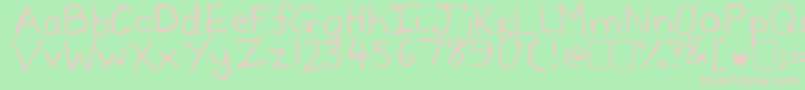 LostAndFound Font – Pink Fonts on Green Background