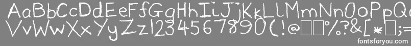 LostAndFound Font – White Fonts on Gray Background