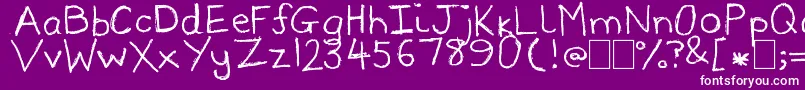 LostAndFound Font – White Fonts on Purple Background