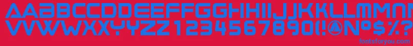 Boombox2 Font – Blue Fonts on Red Background