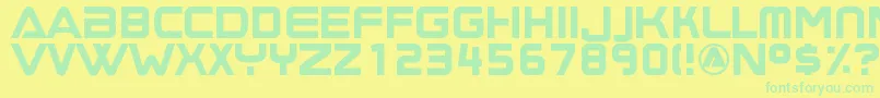 Boombox2 Font – Green Fonts on Yellow Background