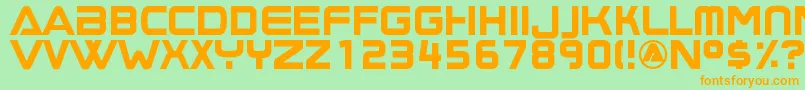 Boombox2 Font – Orange Fonts on Green Background