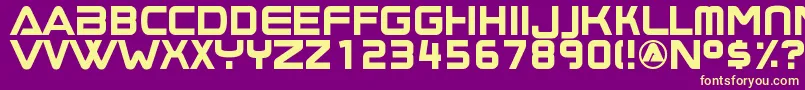 Boombox2 Font – Yellow Fonts on Purple Background