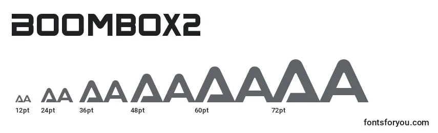 Размеры шрифта Boombox2