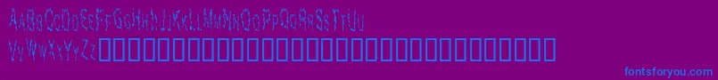 RealHorrorShow Font – Blue Fonts on Purple Background