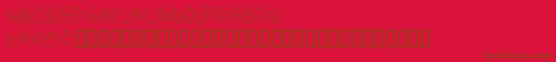 RealHorrorShow Font – Brown Fonts on Red Background