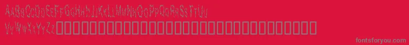 RealHorrorShow Font – Gray Fonts on Red Background