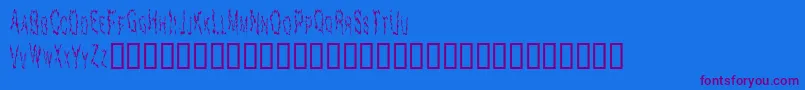 RealHorrorShow Font – Purple Fonts on Blue Background