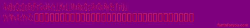 RealHorrorShow Font – Red Fonts on Purple Background