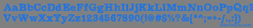 Plateaux-Schriftart – Blaue Schriften auf grauem Hintergrund