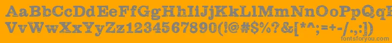 Plateaux Font – Gray Fonts on Orange Background