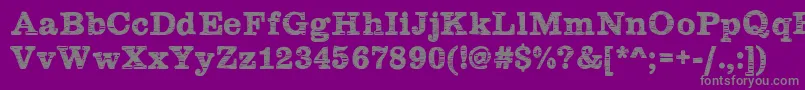 フォントPlateaux – 紫の背景に灰色の文字