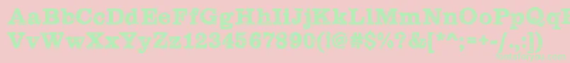 Plateaux Font – Green Fonts on Pink Background