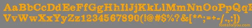 Plateaux Font – Orange Fonts on Gray Background