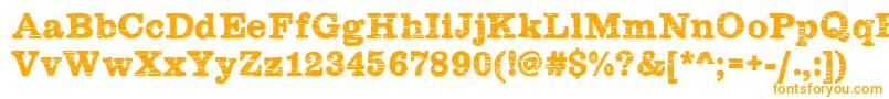 Plateaux Font – Orange Fonts on White Background
