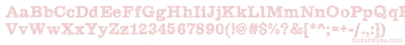 Plateaux-Schriftart – Rosa Schriften auf weißem Hintergrund