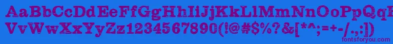 Plateaux Font – Purple Fonts on Blue Background