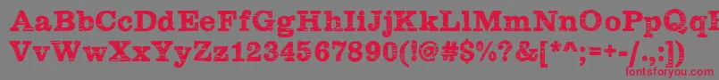 Plateaux Font – Red Fonts on Gray Background