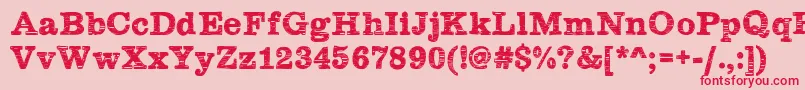 Plateaux Font – Red Fonts on Pink Background
