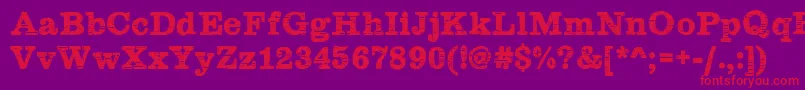 Plateaux Font – Red Fonts on Purple Background
