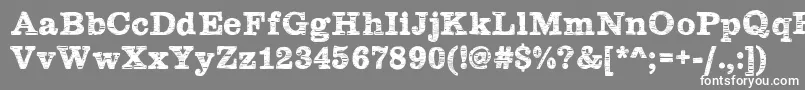 フォントPlateaux – 灰色の背景に白い文字