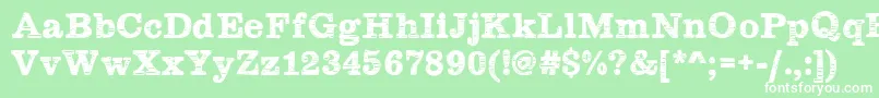 フォントPlateaux – 緑の背景に白い文字