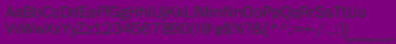 Czcionka Franklingothic – czarne czcionki na fioletowym tle